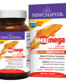 New Chapter Wholemega Whole Fish Oil Extra-Virgin Wild Alaskan Salmon