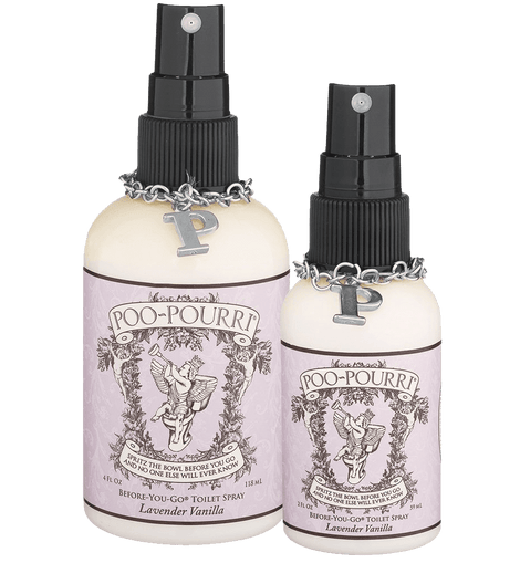 Poo-Pourri Preventive Bathroom Odor Spray 2-Piece Set Includes 2-Ounce and 4-Ounce Bottle Lavender Vanilla